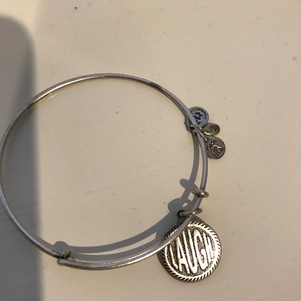 Alex and Ani Silver Laugh Bracelet EUC